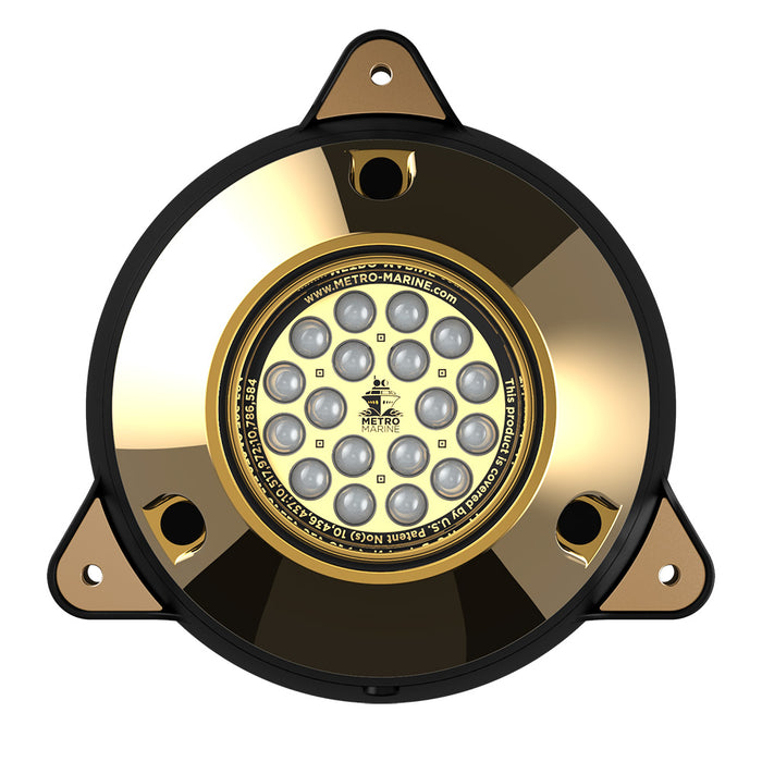 Metro Marine High-Output Surface Mount Underwater Light w/Intelligent Monochromatic LED's - Green, 90 Beam