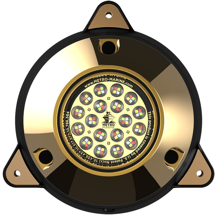 Metro Marine High-Output Surface Mount Underwater Light w/Intelligent Full Spectrum LED's - RGBW, 90 Beam