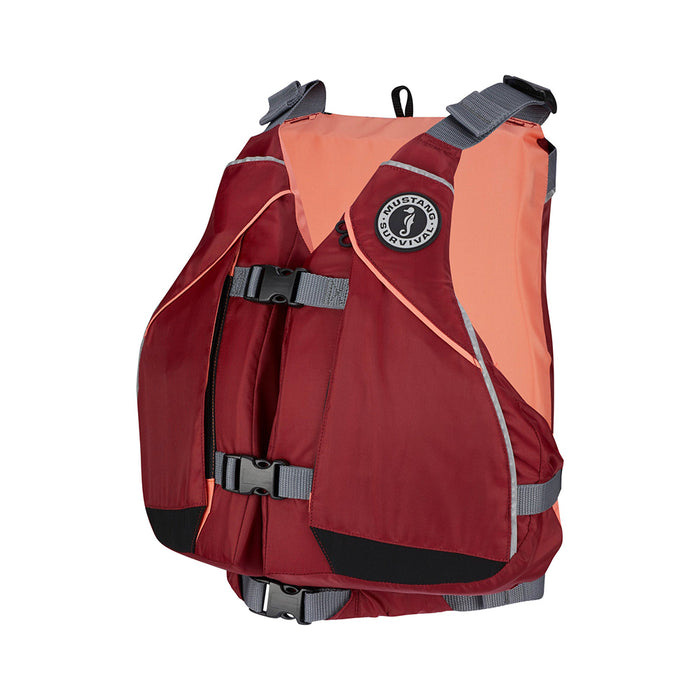 Mustang Women's Moxie Foam Life Vest - XS/S - Merlot/Coral