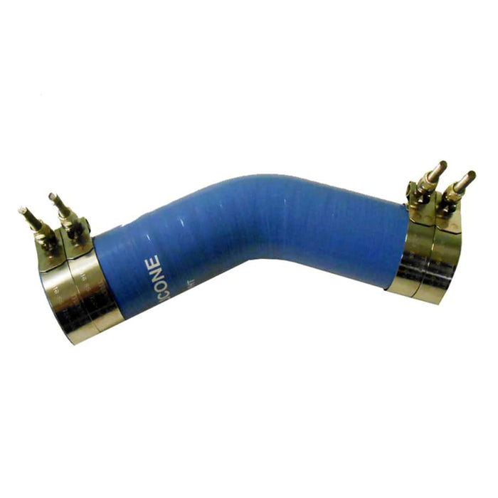 Trident Marine 2-1/2" ID 45 Blue Silicone Molded Wet Exhaust Elbow w/4 T-Bolt Clamps