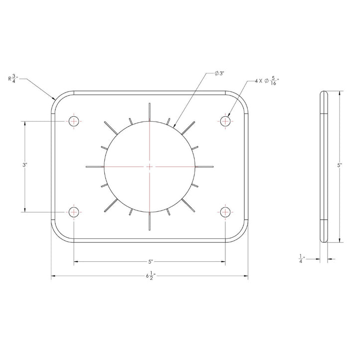 TACO Grand Slam 300 Universal Backing Plate f/GS-300 & GS-390 - Pair