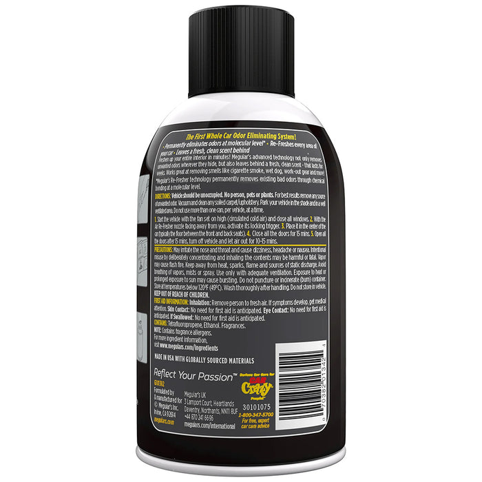 Meguiar's Whole Car Air Refresher Odor Eliminator - Black Chrome Scent