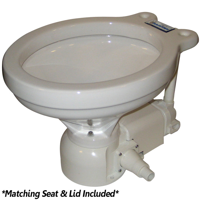 Raritan Sea Era Electric Toilet - Household Style - Integral Pump - Straight & 90 Discharge - 12v