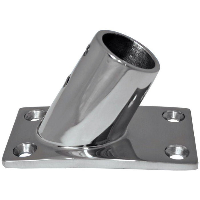 Whitecap 1" O.D. 60 Rectangle Base SS Rail Fitting