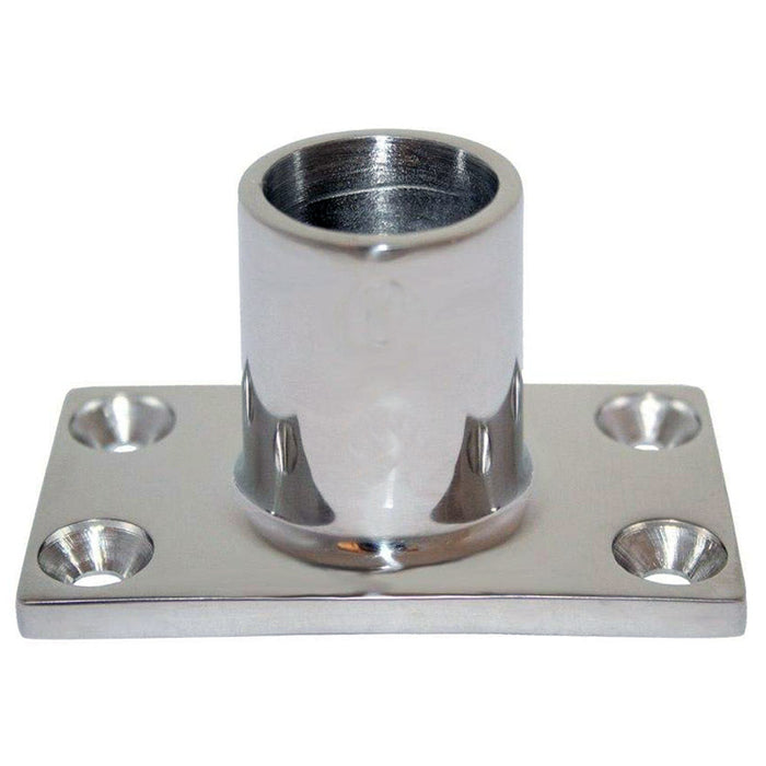 Whitecap " O.D. 90 Rectangle Base SS Rail Fitting
