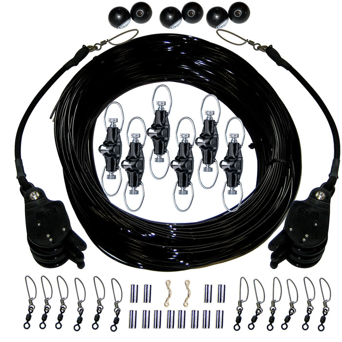 Rupp Triple Rigging Kit W/Lok-Ups & Nok-Outs - 460' Black Mono Cord