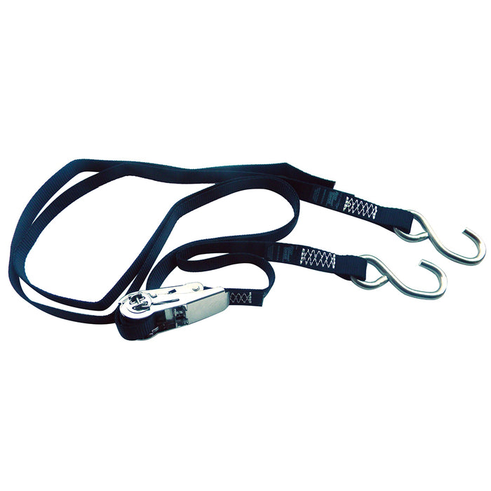 Rod Saver Stainless Steel Ratchet Gunwale Tie-Down - 1" x 13'