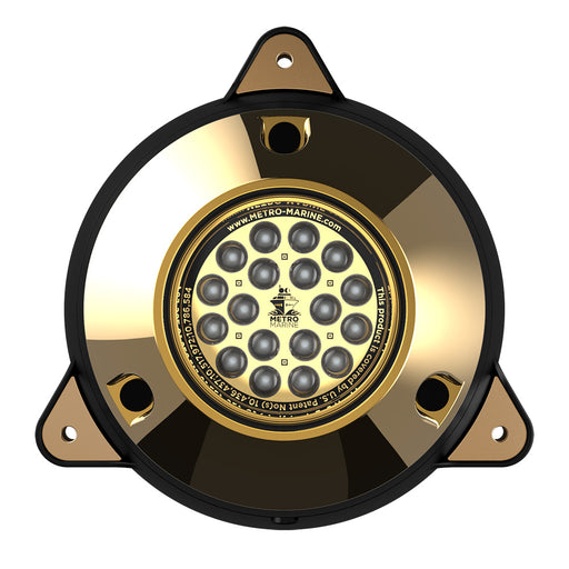 Metro Marine High-Output Surface Mount Underwater Light w/Intelligent Monochromatic LED's - Aqua, 45 Beam