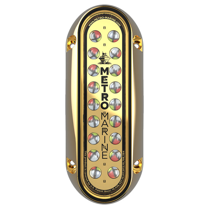 Metro Marine High-Output Elongated Vertical Mount Light w/Intelligent Full Spectrum LED's - RGBW, 45 Beam