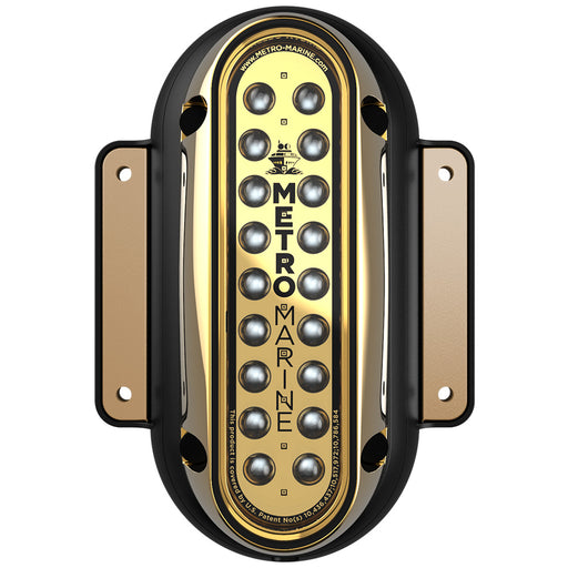 Metro Marine High-Output Vertical Surface Mount Light w/Intelligent Monochromatic LED's - Green, 45 Beam