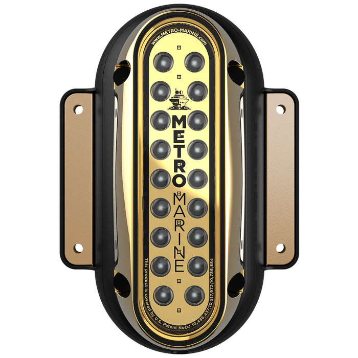 Metro Marine High-Output Vertical Surface Mount Light w/Intelligent Monochromatic LED's - Green, 90 Beam