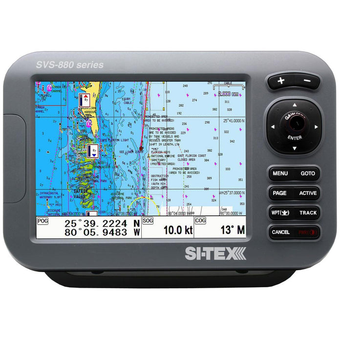 SI-TEX GPS Chart-Dual Frequency 600W Sonar System - 8 Color LCD w/Internal GPS Antenna & C-MAP 4D Card