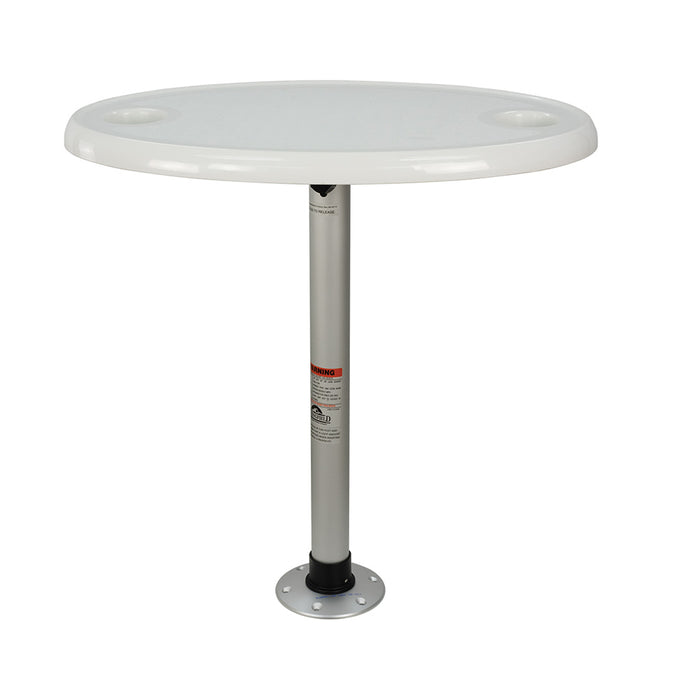 Springfield Thread-Lock Electrified Oval Table Package w/LED Lights & USB Ports