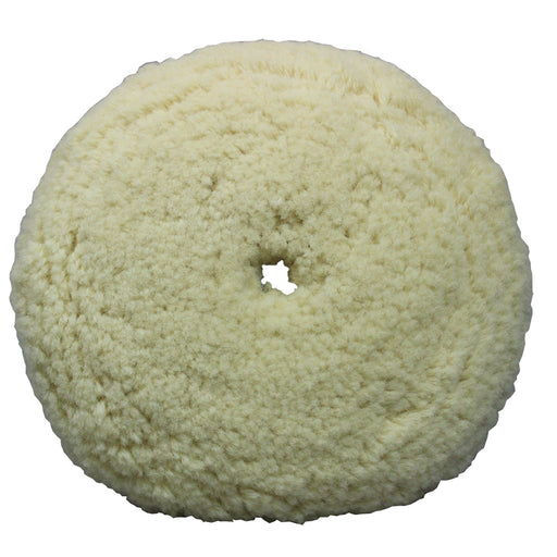 Presta White Wool Aggressive Cutting Pad - 9"