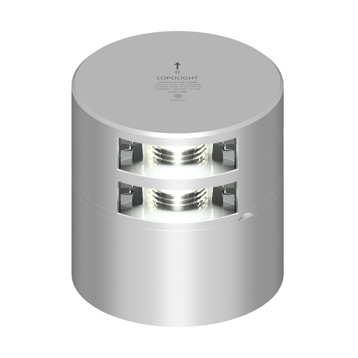 Lopolight Double Stern Light - 2nm w/Connector & Alu-Base - Silver