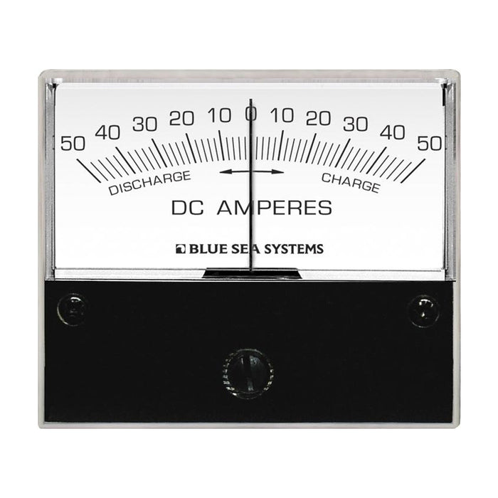 Blue Sea 8252 DC Zero Center Analog Ammeter - 2-3/4" Face, 50-0-50 Amperes DC