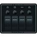 Blue Sea 8372 Water Resistant 4 Position - Black - Horizontal Mount Panel