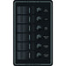 Blue Sea 8373 Water Resistant 6 Position - Black - Vertical Mount Panel