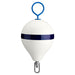Polyform 13.5" CM Mooring Buoy w/Galvanized Iron - White Blue Stripe