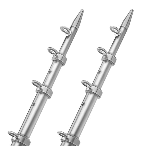 TACO 15' Telescopic Outrigger Poles HD 1-" - Silver/Silver