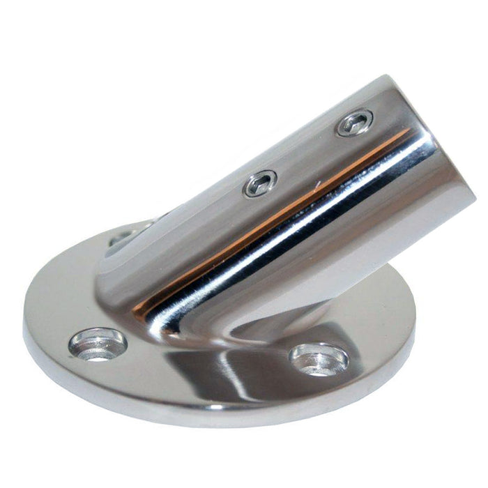 Whitecap " O.D. 30 Round Base SS Rail Fitting