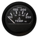 Faria Euro Black 2" Water Temperature Gauge (100-250F)