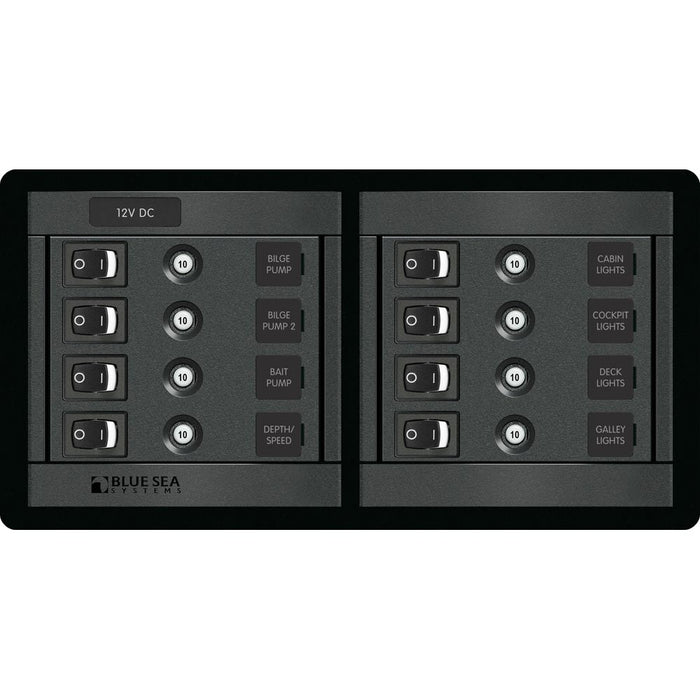 Blue Sea 1456 8 Position Switch CLB Horizontal