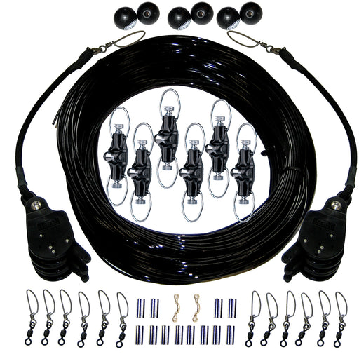 Rupp Triple Rigging Kit W/Lok-Ups & Nok-Outs - 460' Black Mono Cord