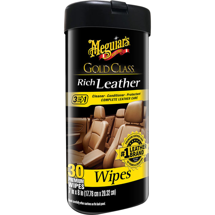 Meguiar's Gold Class Rich Leather Cleaner & Conditioner Wipes