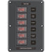 Blue Sea 4322 Circuit Breaker Switch Panel 6 Position - Gray