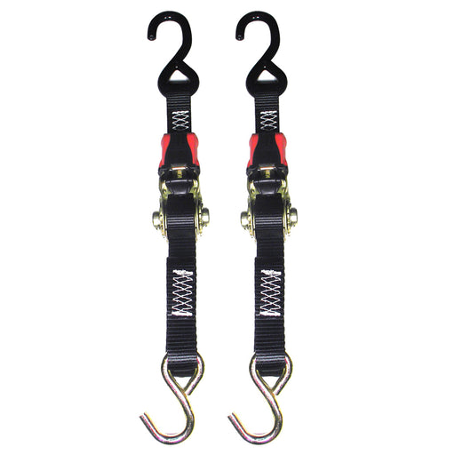 Rod Saver Rubber Ratchet Tie-Down - 1" x 3' - Pair