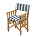 Whitecap Director's Chair II w/Navy & White Cushion - Teak