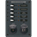 Blue Sea 8120 - 5 Position 12V Panel w/Dual USB & 12V Socket
