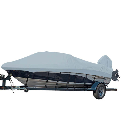 Carver Sun-DURA Styled-to-Fit Boat Cover f/19.5' V-Hull Runabout Boats w/Windshield & Hand/Bow Rails - Grey