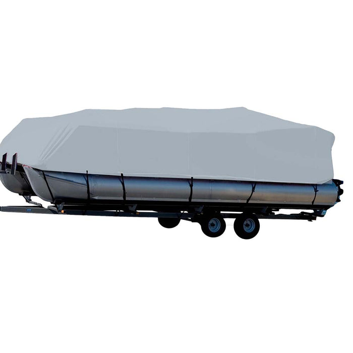 Carver Sun-DURA Styled-to-Fit Boat Cover f/22.5' Pontoons w/Bimini Top & Partial Rails - Grey