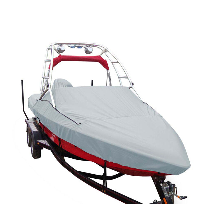 Carver Sun-DURA Specialty Boat Cover f/22.5' Sterndrive V-Hull Runabouts w/Tower - Grey