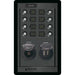 Blue Sea 1498 - 360 Panel - 8 Position 12V Panel w/Dual USB & 12V Socket