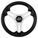 Schmitt Marine Torcello Lite 13" Wheel - Black Polyurethane Wheel w/Silver Spokes & Black Cap- 3/4" Tapered Shaft