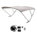 SureShade Battery Powered Bimini - Clear Anodized Frame & Grey Fabric