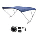 SureShade Battery Powered Bimini - Clear Anodized Frame & Navy Fabric
